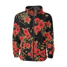 Load image into Gallery viewer, Poppies of War - Hooded Windbreaker/Rain Jacket
