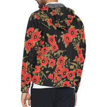 Load image into Gallery viewer, Poppies of War - Hooded Windbreaker/Rain Jacket
