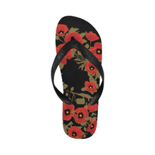 Load image into Gallery viewer, Poppies of War – Unisex Brazilian Flip Flops
